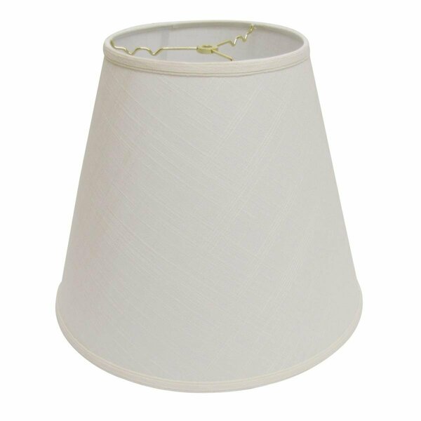 Estallar 18 in. White Deep Empire Linen Lampshade ES3668373